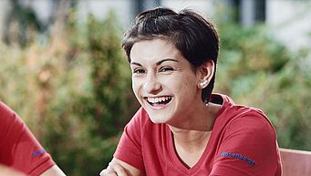 Rosenberger Auszubildende in der Pause