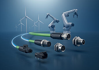 Single Pair Ethernet SPE Industrial connectors hybrid  M12 IP20 cable assembly