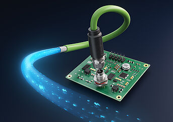 Single Pair Ethernet SPE Industrial connector hybrid according to IEC 63171-7 